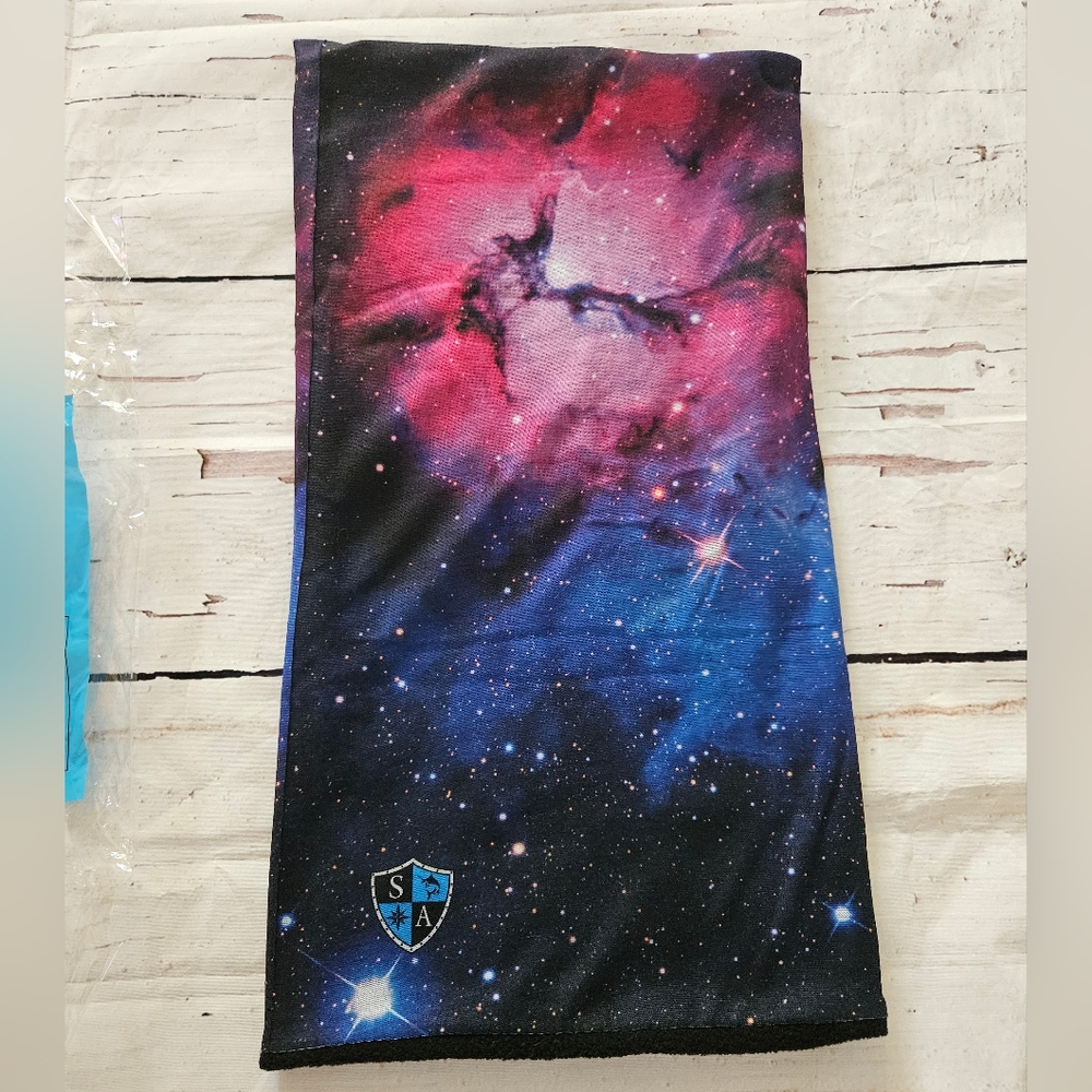 New SA Frost Tech Fleece Face Sheild Galaxy Design - Picture 5 of 6